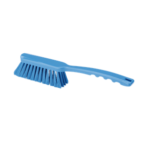 Escova rectangular azul média com cabo